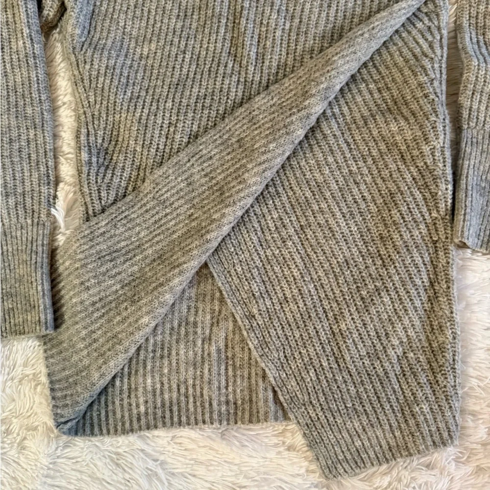 Banana Republic Gray Turtleneck Asymmetrical Sweater